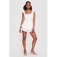 thumbnail image 1 of Women's Tiered Ruffle Shorts with Crochet Detail, 1 of 4