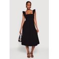 thumbnail image 1 of Women's Tiered Ruffle Sleeve Lace Up Back Midi Dress, 1 of 3