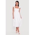 thumbnail image 1 of Women's Tiered Ruffle Sleeve Lace Up Back Midi Dress, 1 of 3