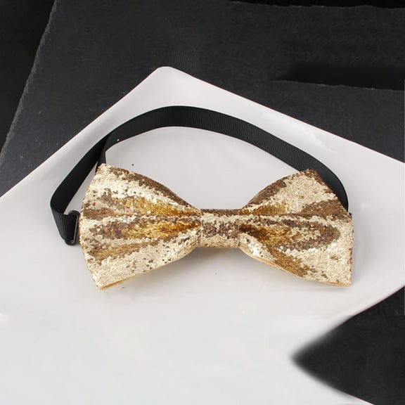 Women's Ties Mens Banquet Performance English Color Adjustable Bow Bow Tie,Gold Women's Accessories Tie