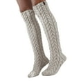 thumbnail image 1 of Women's Tights Stockings Socks Cable Knitted Thigh High Boot Extra Long Winter Over Knee Leg Warmers Womens Socks, 1 of 6