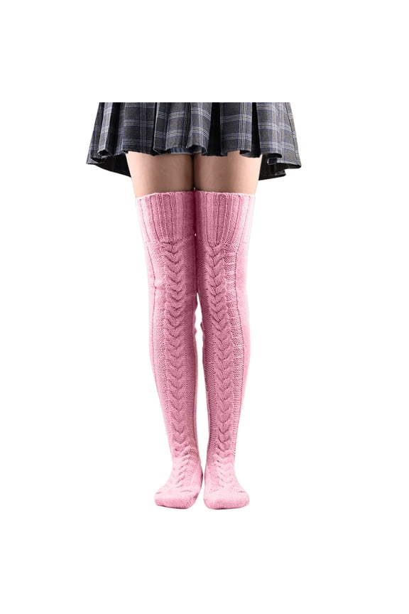 Women's Tights Stockings Socks Knit Leg Thigh Long Warmers Knee Cable Boot Over Womens Socks