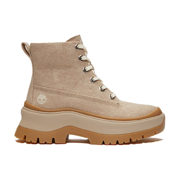 Women's Timberland Roxie Lane Mid Lace Boot Light Beige Canvas (TB0A2R1A ER1) - 7