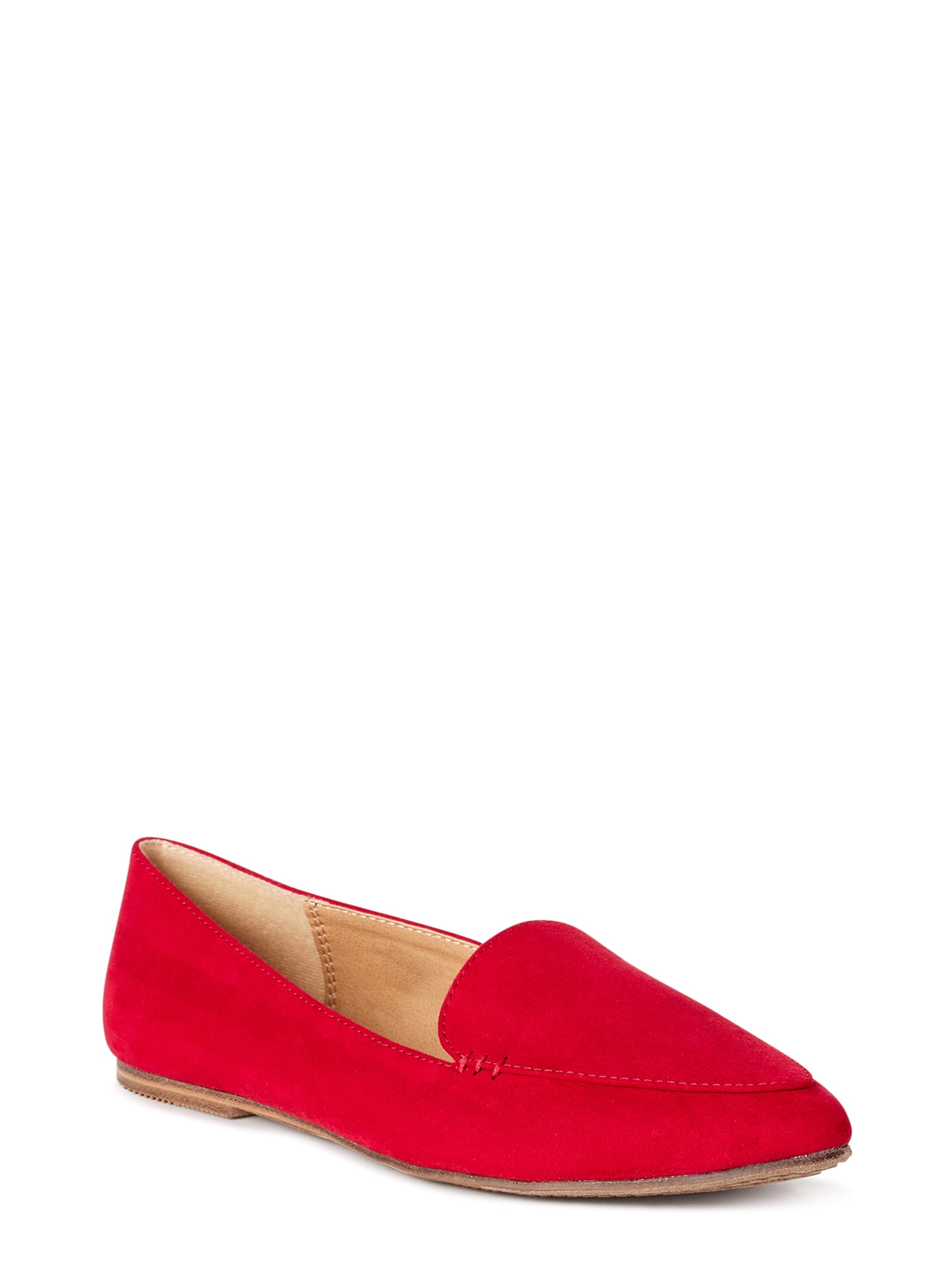 Time and Tru Women s Feather Flats Wide Width Available Walmart