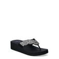 thumbnail image 1 of Women's Time and Tru Lifestyle Flip Flop Wedge Heel Sandal, 1 of 4
