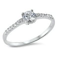 thumbnail image 1 of Women's Timeless Wedding Ring Clear CZ .925 Sterling Silver Band White Jewelry Female Size 6, 1 of 4