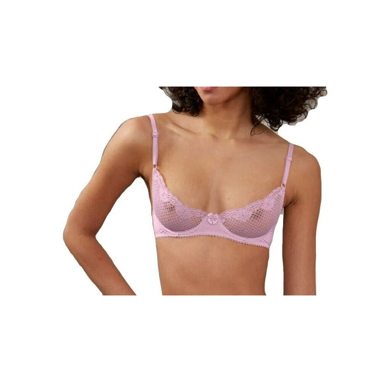 Timpa Duet Lace Underwire Demi Bra Style 16449 Lilac 32b 16449 for