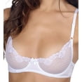 thumbnail image 1 of Women's Timpa 16449 Alice Lace Underwire Demi Bra (White 32C), 1 of 2