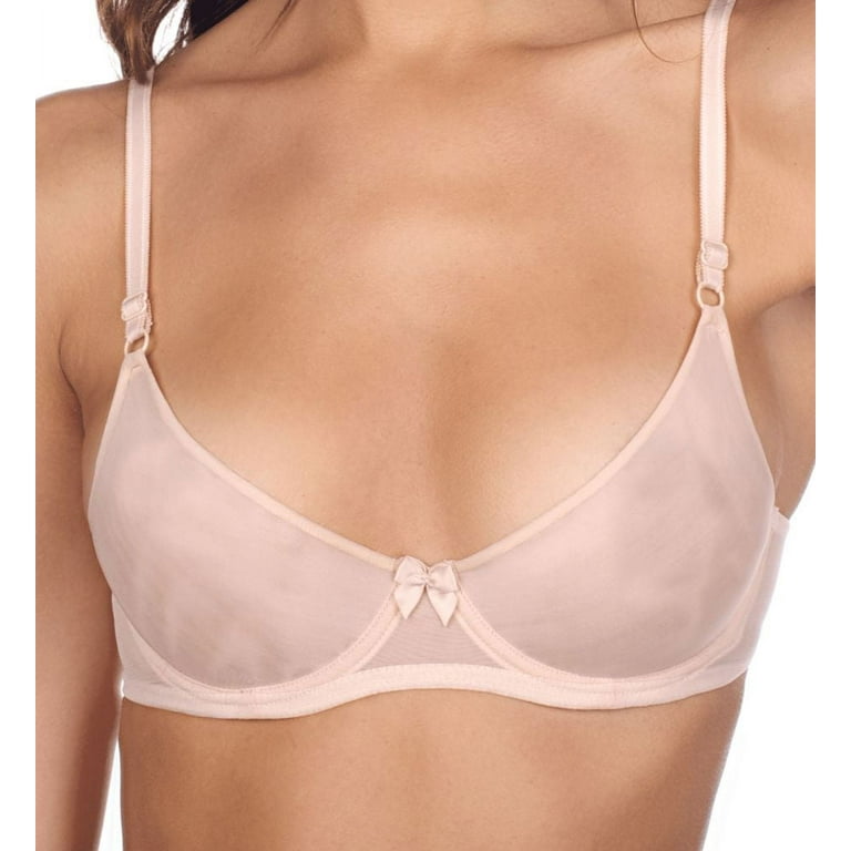 Women's Timpa 16800 Mesh Underwire Demi Bra (Nude 36A) 