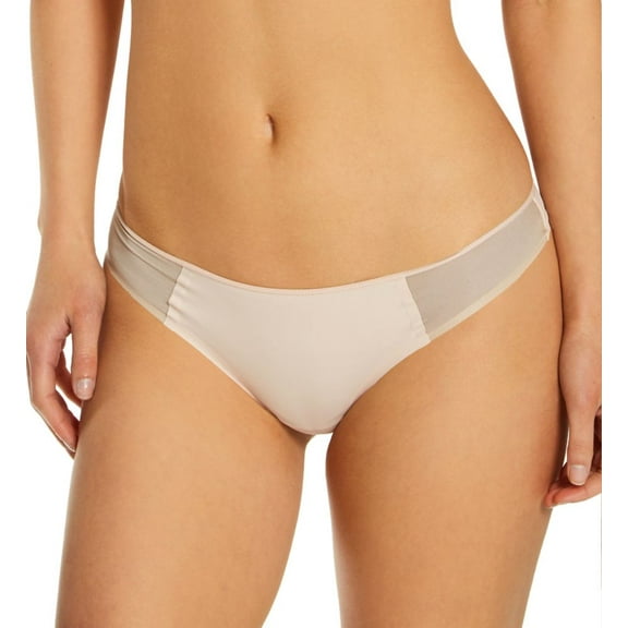 Women's Timpa 615801 Camille Mesh Thong Panty (Beige L)