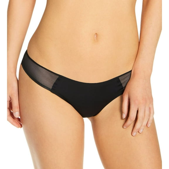 Women's Timpa 615801 Camille Mesh Thong Panty (Black L)