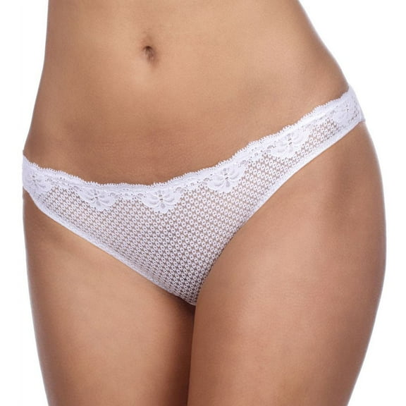 Women's Timpa 630473 Alice Lace Low Rise Bikini Panty (White S)