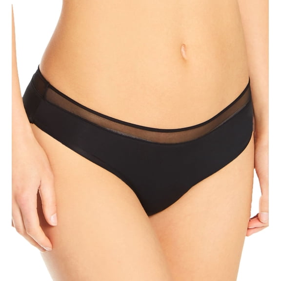 Women's Timpa 630801 Camille Mesh Seamless Bikini Panty (Black L)
