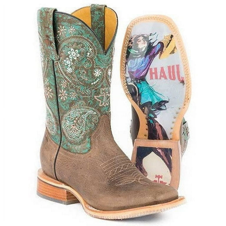 Women s Tin Haul Ban Dan Uh Boots With Vintage Rider Girl Sole Handmade