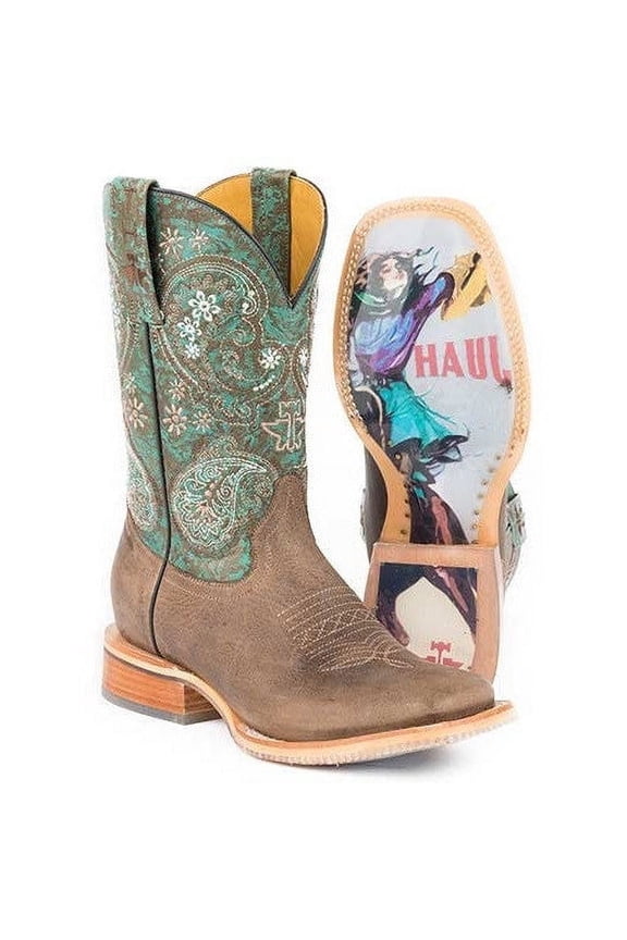 Women’s Tin Haul Ban-Dan-Uh Boots With Vintage Rider Girl Sole Handmade