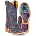 thumbnail image 1 of Women's Tin Haul Chevron Boots With Eagle Sole Handcrafted Purple, 1 of 5