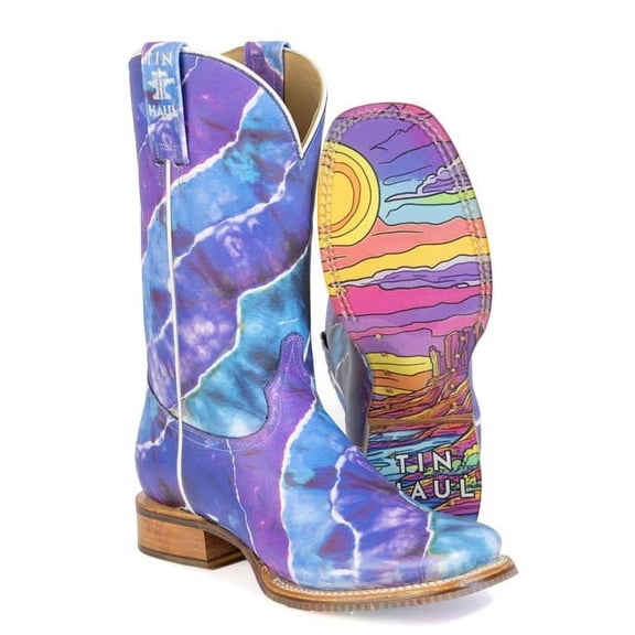 Women's Tin Haul Kaleidoscope Boots With Painted Canyon Sole Handmade