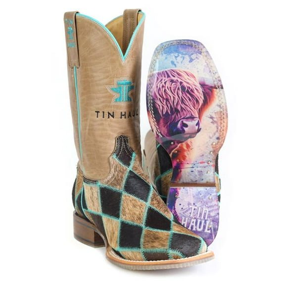 Women's Tin Haul Pet Me Boots With I Only See The Good In Men Sole Handcrafted Brown