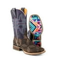 thumbnail image 1 of Women's Tin Haul Sizzling Aztec Boots with Bear Mountain Sole Handcrafted Brown, 1 of 3