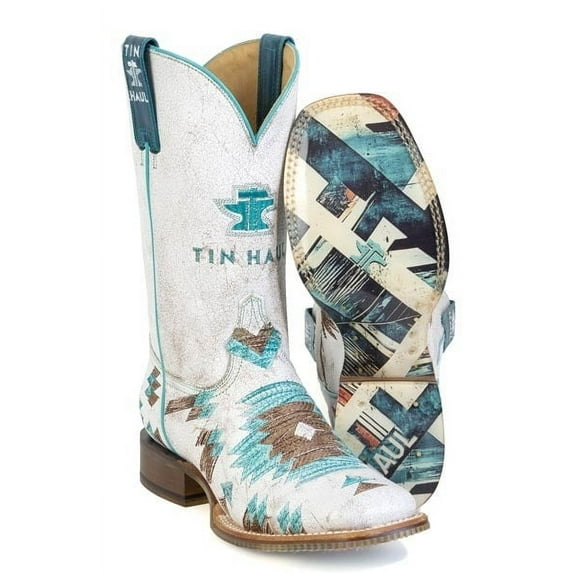 Women's Tin Haul Twisted Aztection Boots With Three D Sole Handmade