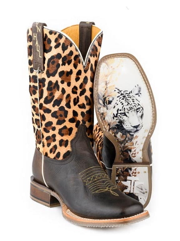 Women's Tin Haul Wild Cat Boots With Jaguar Jungle Sole Handcrafted Brown