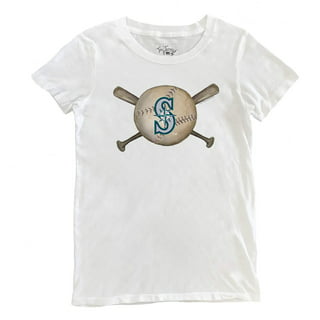 Lids Seattle Mariners Tiny Turnip Youth Baseball Flag Raglan 3/4 Sleeve T- Shirt - White/Black