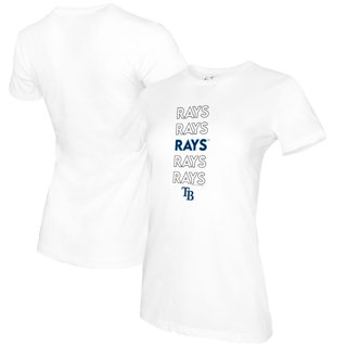 5th & Ocean Women's Tampa Bay Rays CB Sleeve T-Shirt - White XL