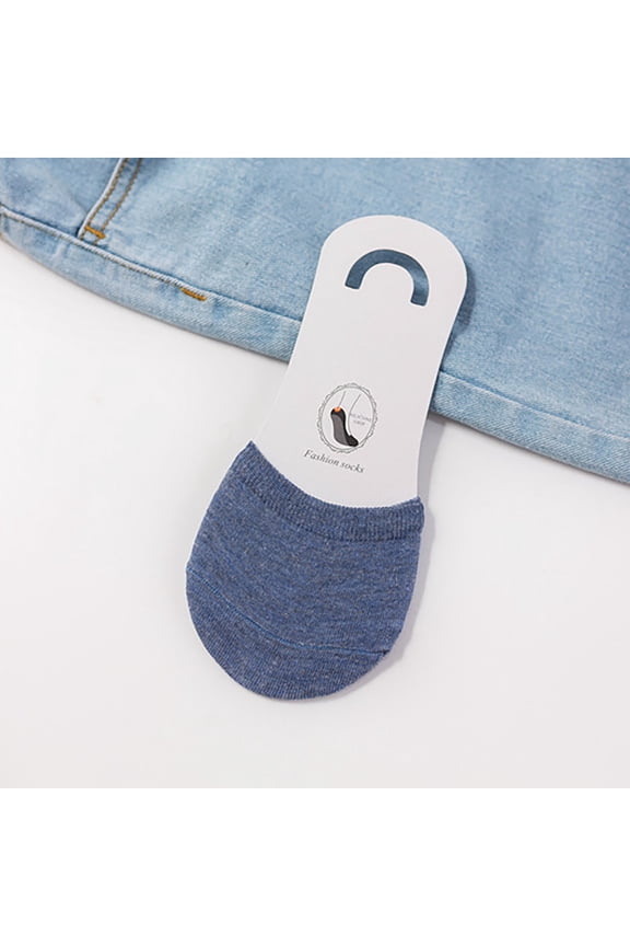 Women's Half Socks, Invisible Toe Cover Liners, Thin Short Forefoot Socks for Sneakers and Slippers, Available in Multiple Colors, Soft Breathable Cotton No Show Socks - Blue