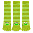 thumbnail image 1 of Women's Toe Socks 3-Pack, Cute Frog Five Finger Crew Socks, Casual Novelty Everyday Socks, One Size, 1 of 6