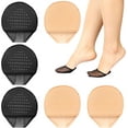 thumbnail image 1 of Women's Toe Topper Socks Seamless Socks with Padding Cushion Non-Slip No Show Half Socks for Women Girls, 1 of 6