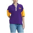 thumbnail image 1 of Women's Tommy Jeans Purple Los Angeles Lakers Taya Puff Sleeve Pique Polo Shirt, 1 of 4