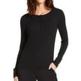 thumbnail image 1 of Women's Tommy John 1001901 Second Skin Lounge Henley (Black S), 1 of 4