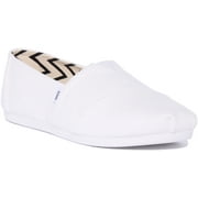 Womens Toms Recycled Cotton Alpargata Espadrille Pumps in White
