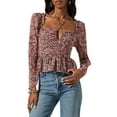 thumbnail image 1 of Women's Toni Top Black/Pink Floral S, 1 of 1