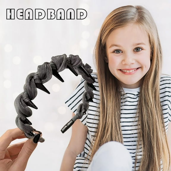 Women’s Toothed Headband, Non Slip Hairband, High Skull Top Pressure Hair Headband for Daily Wear, Lightweight Comfortable Hair Accessory for School Home Party Camping Picnic