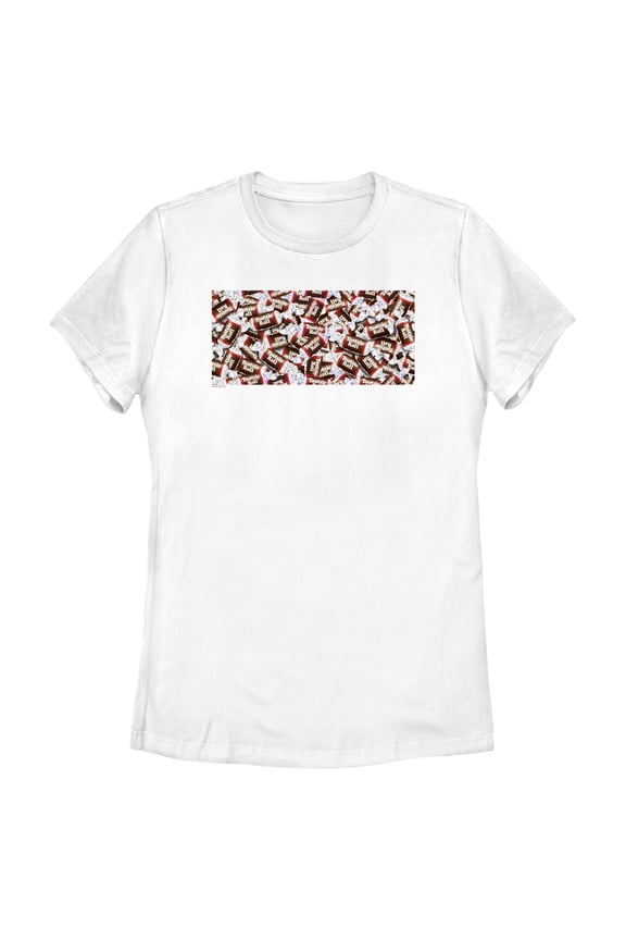 Women's Tootsie Roll Classic Candy Collage  Graphic Tee White 2X Large