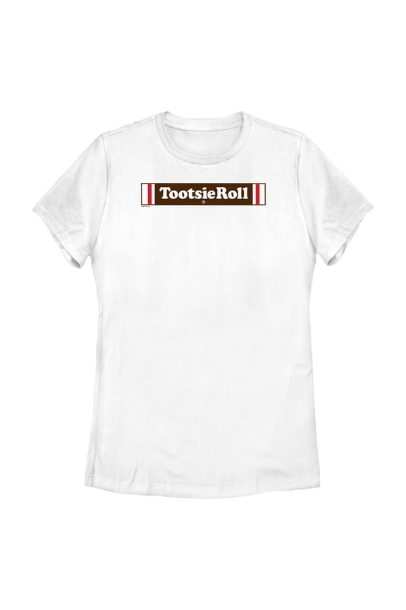 Women's Tootsie Roll Classic Candy Graphic Tee White 2X Large