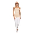 thumbnail image 1 of Women's Top Camisole Scoopneck with Straps, XXL, Champagne, by Ambesonne, 1 of 4
