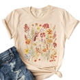thumbnail image 1 of Women's Top Floral Print Colored Cotton T Shirt, 1 of 2