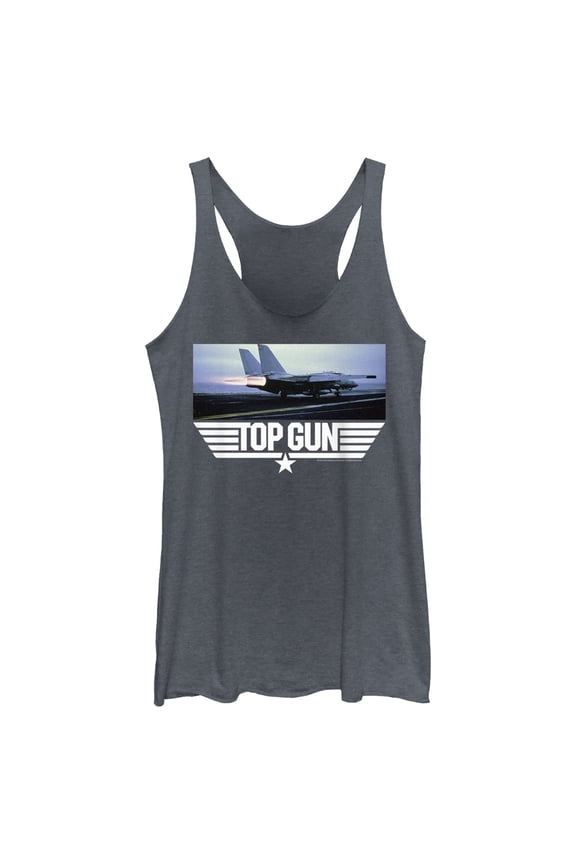 Women's Top Gun Fighter Jet Ready for Takeoff Racerback Tank Top