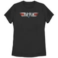 thumbnail image 1 of Women's Top Gun Shiny Chrome 3D Movie Logo  Graphic T-Shirt, 1 of 4