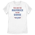 thumbnail image 1 of Women's Top Gun You Are the Maverick to My Goose  Graphic Tee White Small, 1 of 4