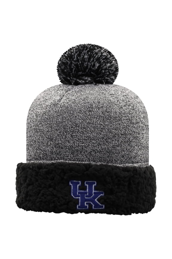 Women's Top of the World Black Kentucky Wildcats Snug Cuffed Knit Hat with Pom