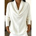 thumbnail image 1 of Women's Top with Long Sleeve Knit Pullover Loose Fit for Everyday Style, 1 of 4