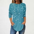 thumbnail image 1 of Women's Tops 3/4 Sleeve Womens Summer Blouses 2025 Womens Vneck Cotton T Shirts Tshirts Shirts for Women Graphic T-Shirts Plus Size reorder items, 1 of 5
