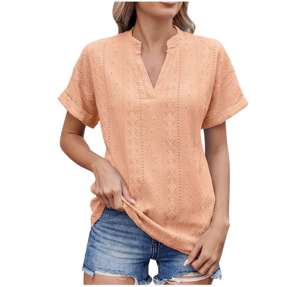 Women's Tops Casual Loose Fit Corset Tops Puffy Sleeves Cute Tshirts Shirts Vneck Plus Size Blouses Dressy