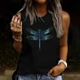 thumbnail image 1 of Women's Tops Clearance Under $10 Free Shipping Summer Casual Round Neck Loose Sleeveless T-Shirt, 1 of 4