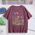 thumbnail image 1 of Women's Tops Large Printed Short Sleeved T-shirt, 1 of 4