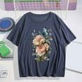 thumbnail image 1 of Women's Large Short Sleeve T-Shirt Printed Casual Top Under $5 Comfortable Cotton Tee for Everyday Wear, 1 of 4