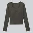 thumbnail image 1 of Women's Tops Long Sleeve Under $10 Summer Long Sleeve Round-Neck Comfy Regular Tank Tops, 1 of 6